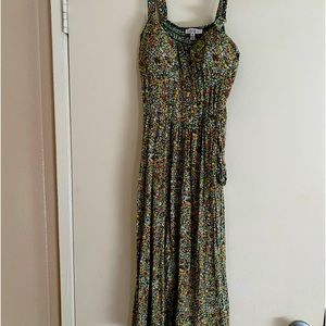 Floral green dress